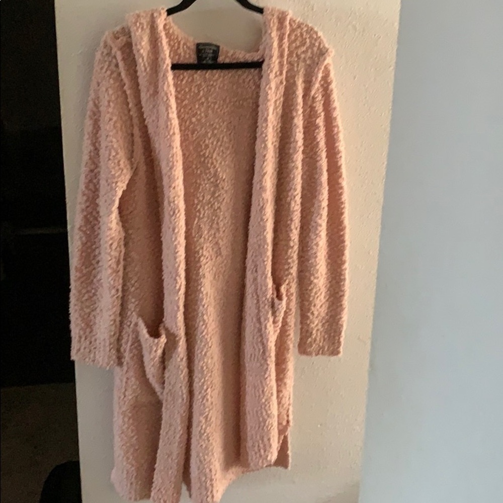 Abercrombie & Fitch Pink Fuzzy Sherpa Cardigan